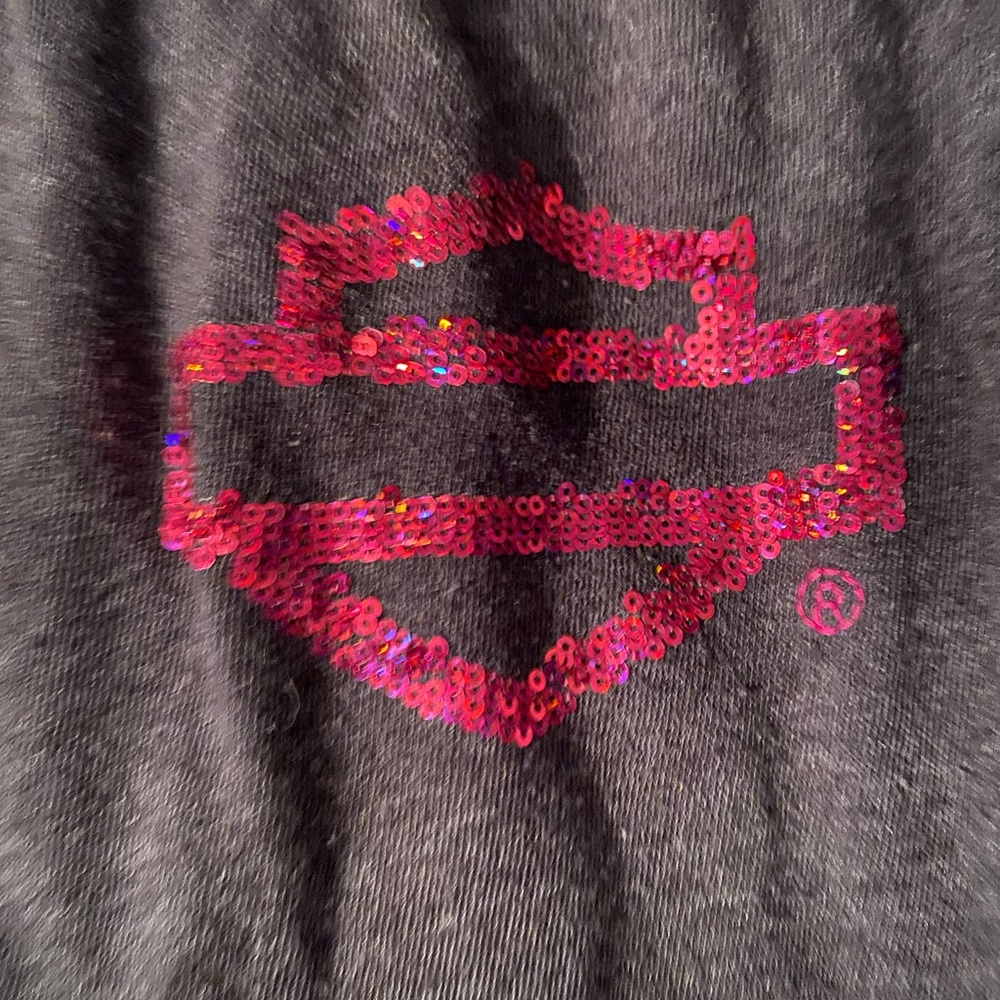Harley Davidson pink bling pull on pants